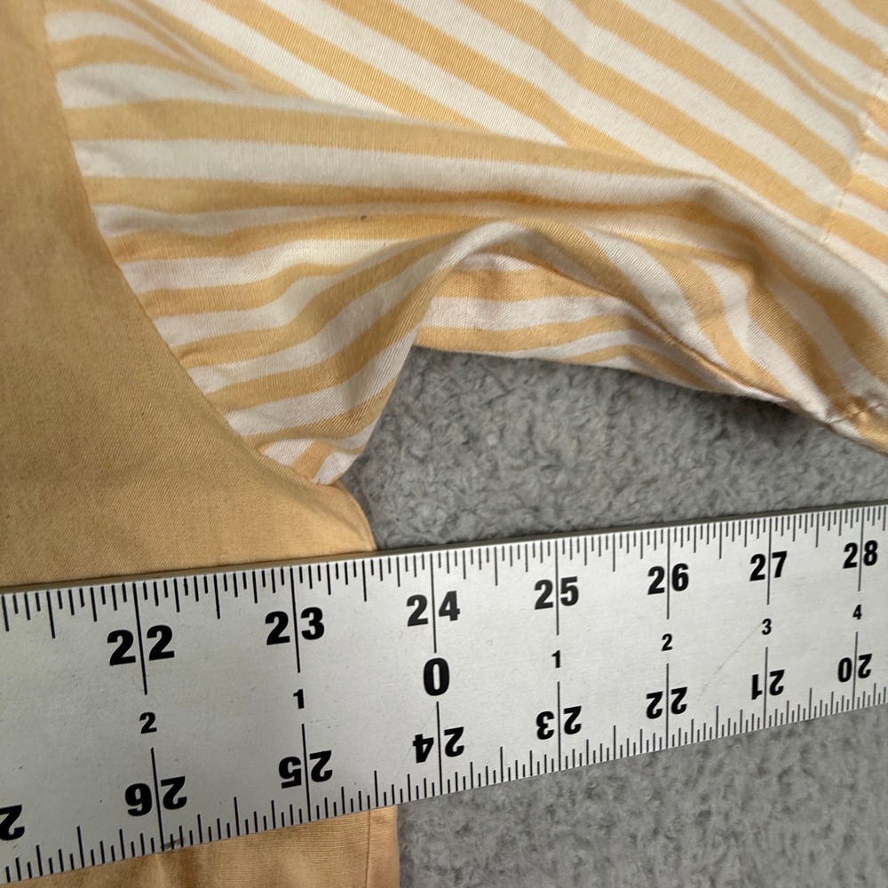 Abercrombie Fitch Men Oversized Short Sleeve Button Up Shirt Peach Stripe Size M - Picture 5 of 8